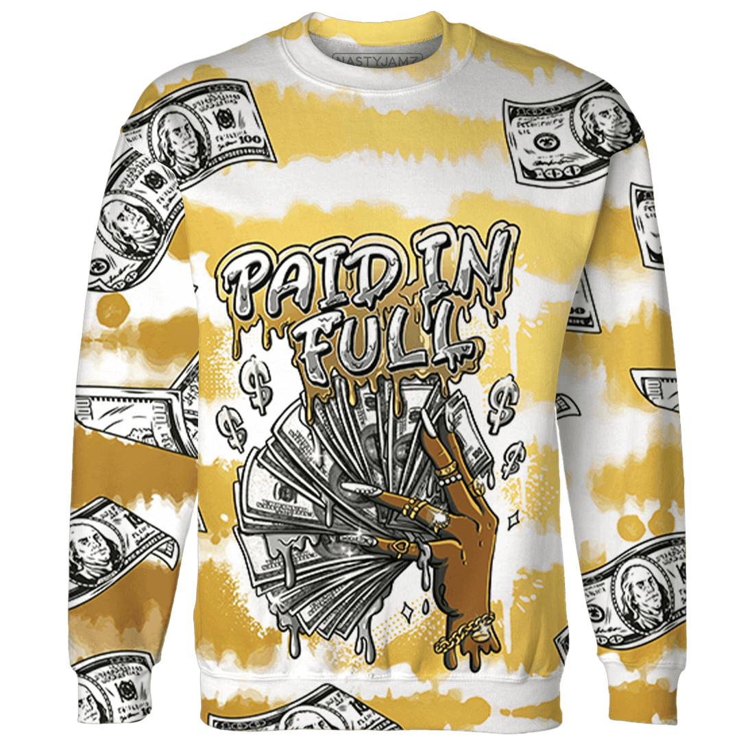 Sail 4s Sweatshirt Match Paid In Full 3D All-Over Print - NastyJamz