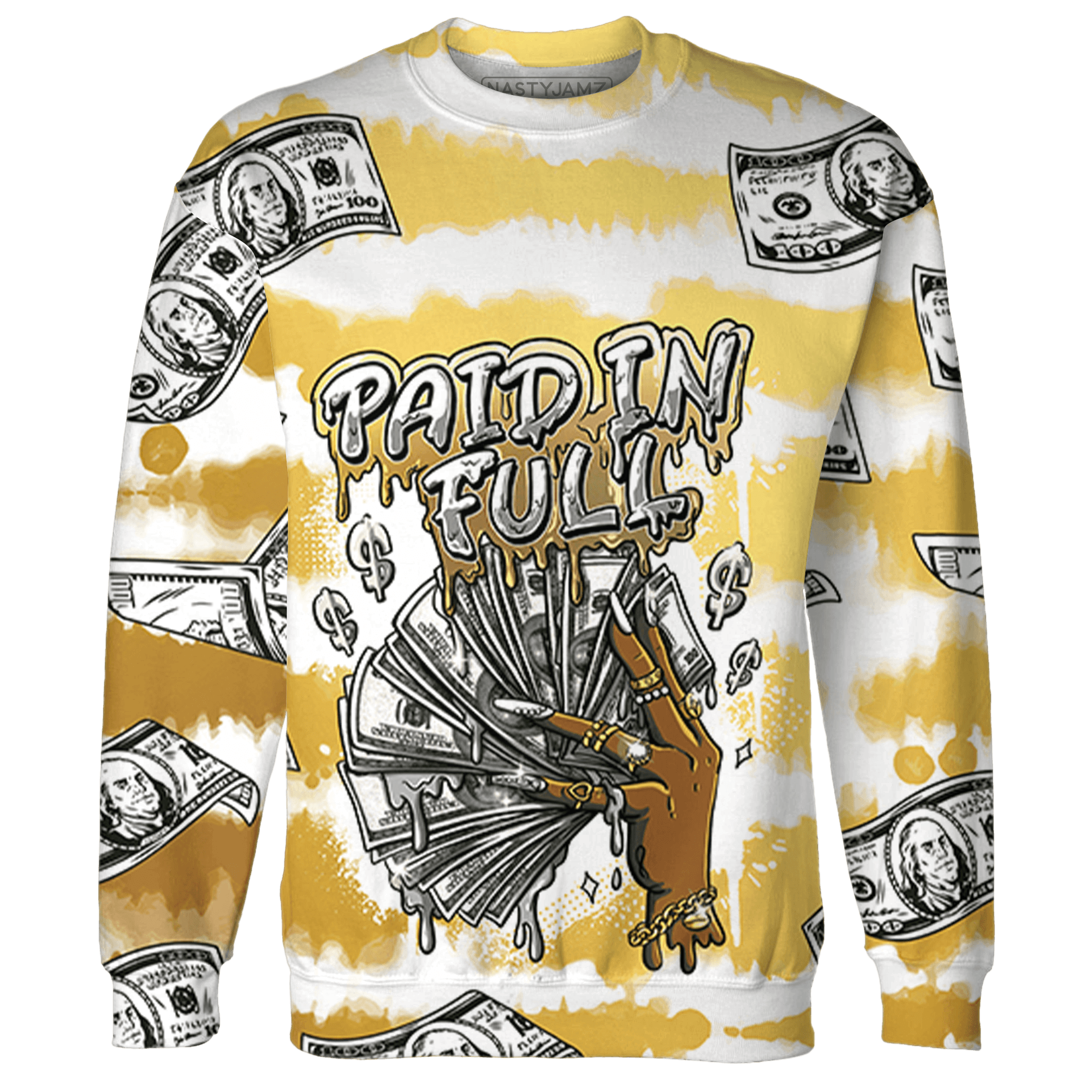 Sail 4s Sweatshirt Match Paid In Full 3D All-Over Print - NastyJamz