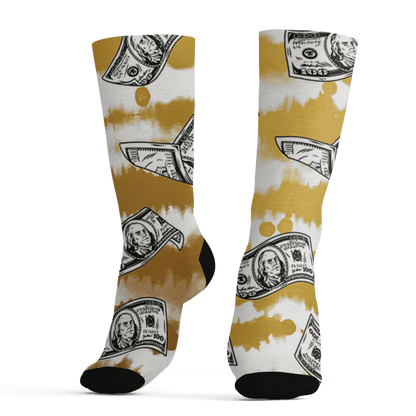 Sail 4s Socks Match Paid In Full 3D All-Over Print - NastyJamz