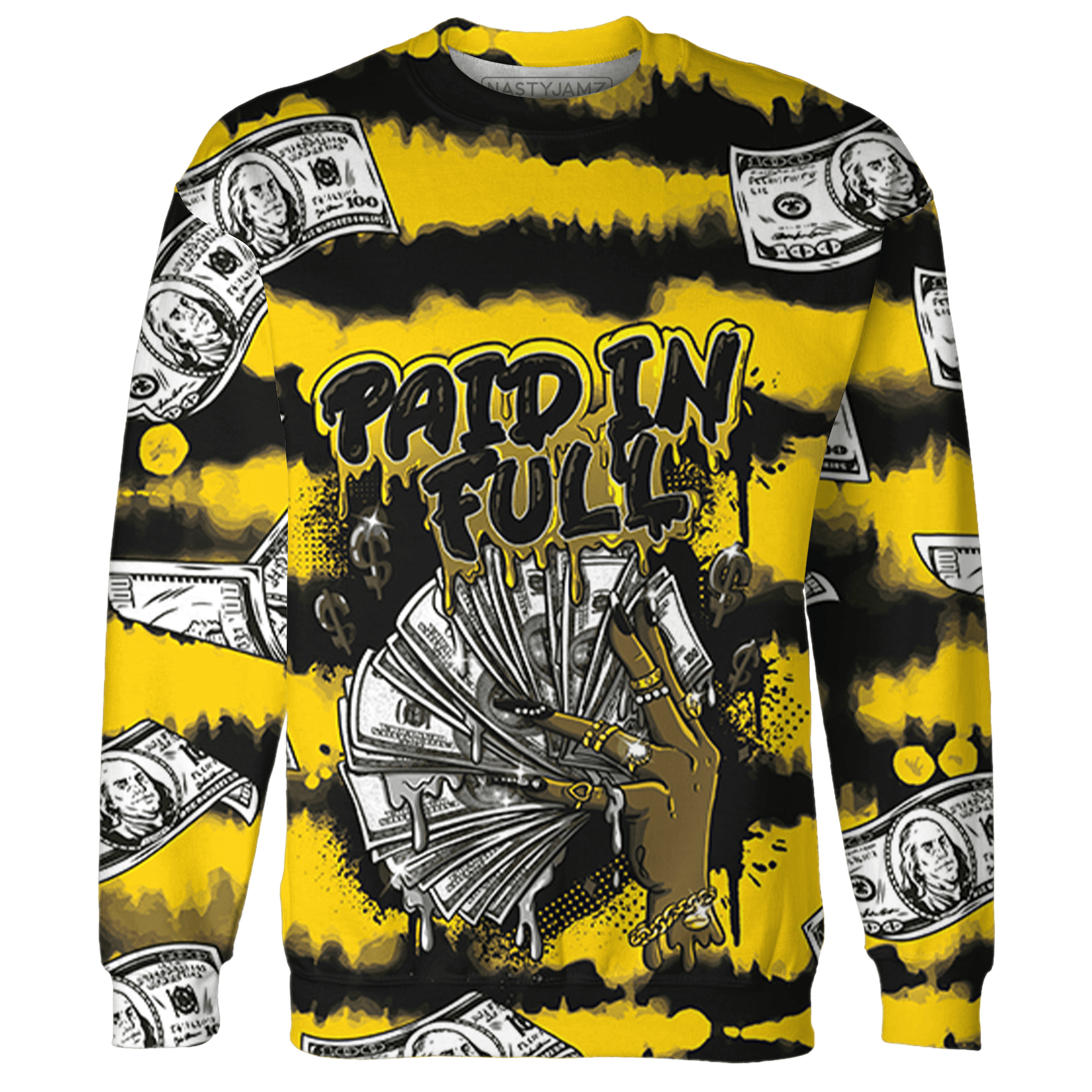 Thunder 4s Sweatshirt Match Paid In Full 3D All-Over Print - NastyJamz