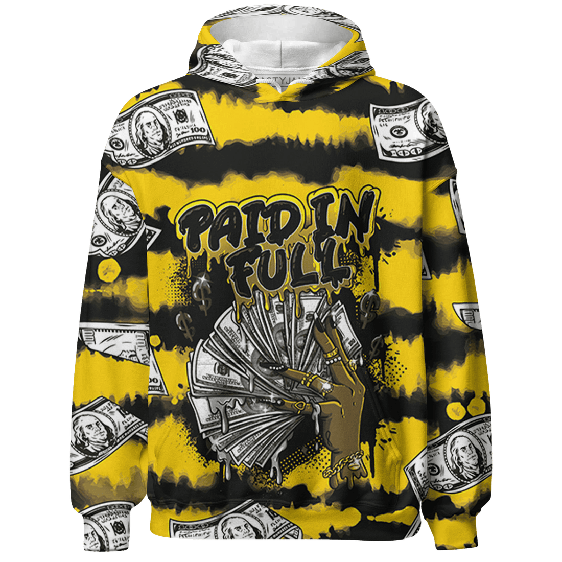 Thunder 4s Hoodie Match Paid In Full 3D All-Over Print - NastyJamz