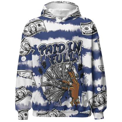 Midnight Navy 5s Hoodie Match Paid In Full 3D All-Over Print - NastyJamz