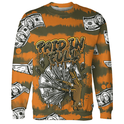 Olive 5s Sweatshirt Match Paid In Full 3D All-Over Print - NastyJamz