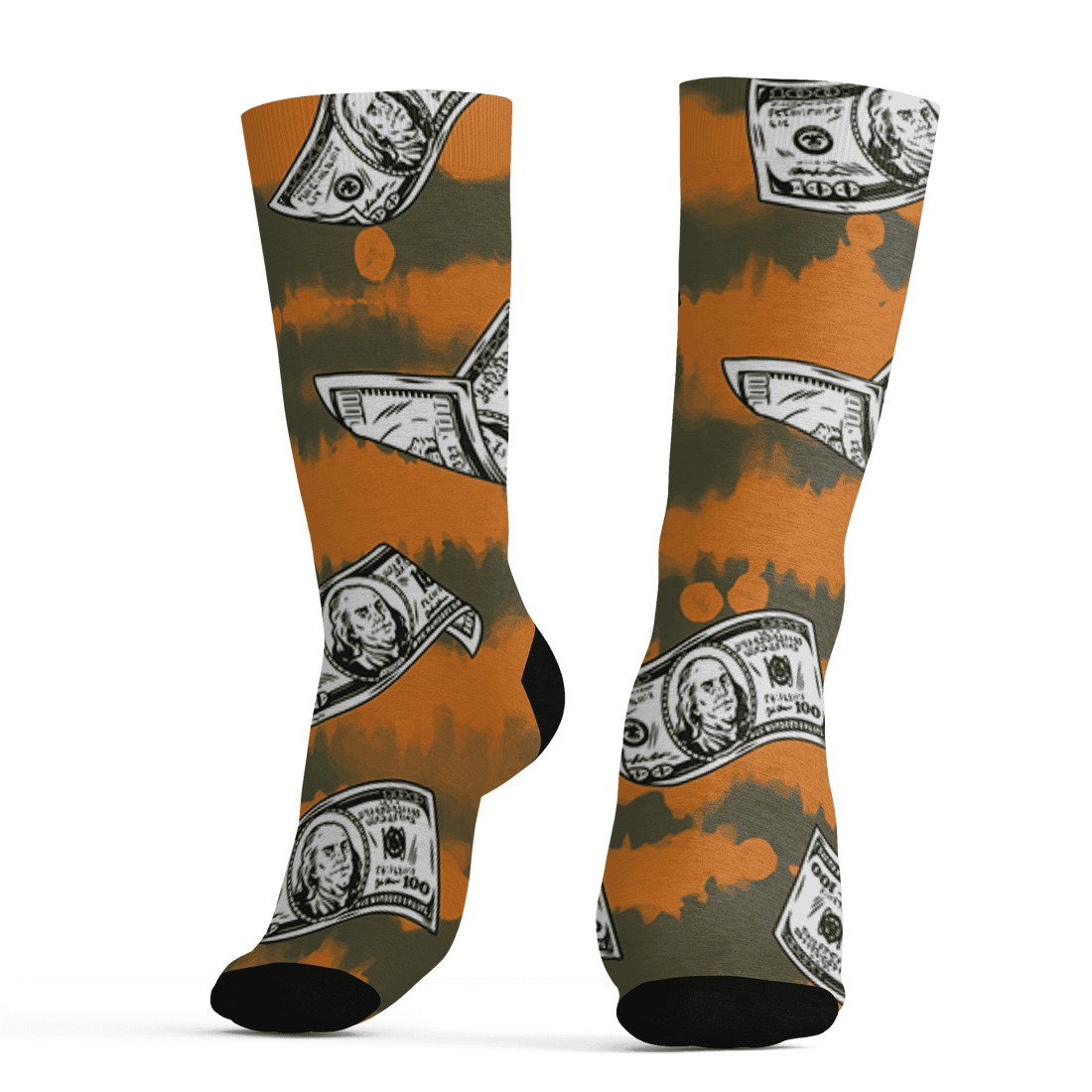 Olive 5s Socks Match Paid In Full 3D All-Over Print - NastyJamz