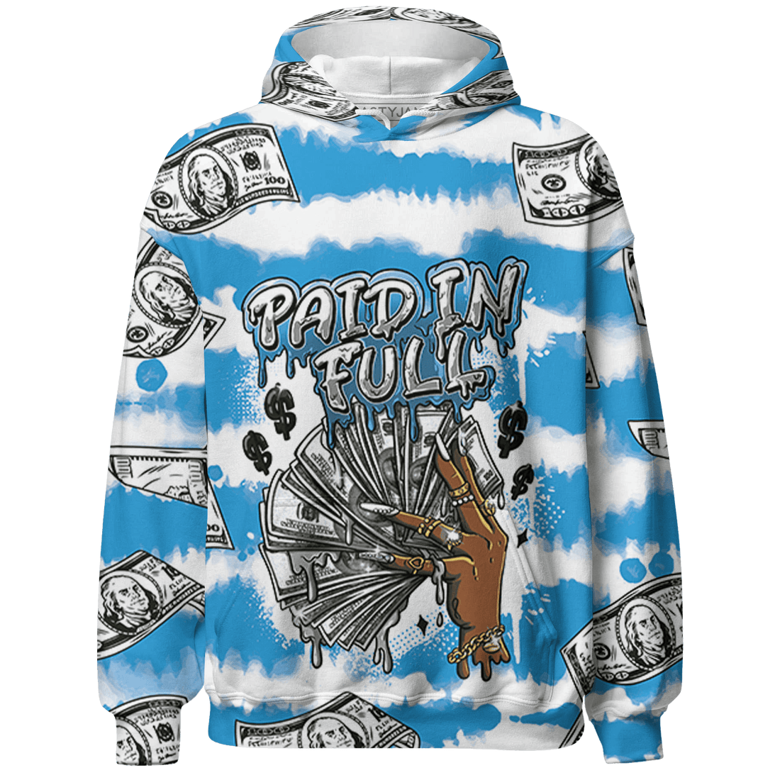 Powder Blue 9s Hoodie Match Paid In Full 3D All-Over Print - NastyJamz