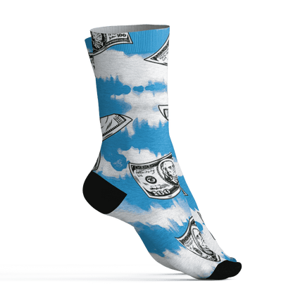 Powder Blue 9s Socks Match Paid In Full 3D All-Over Print - NastyJamz