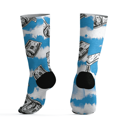 Powder Blue 9s Socks Match Paid In Full 3D All-Over Print - NastyJamz