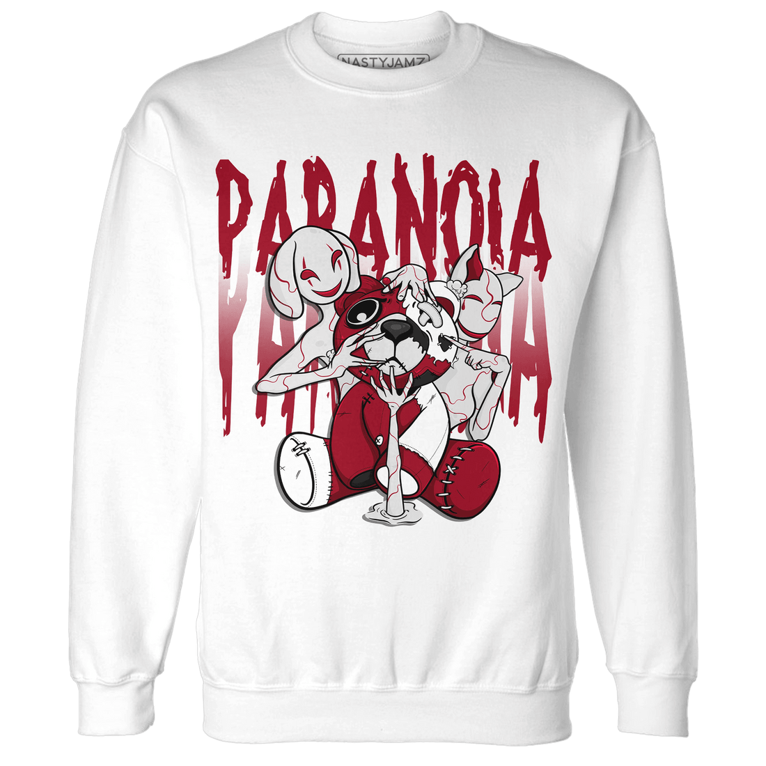 Retro Red Taxi 12s Sweatshirt Match Paranoia BER - NastyJamz