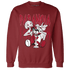 Retro Red Taxi 12s Sweatshirt Match Paranoia BER - NastyJamz