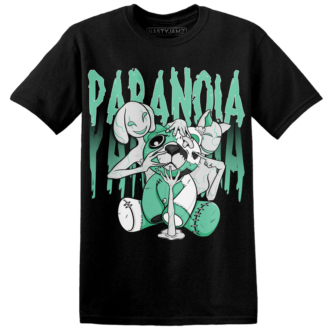 High OG Green Glow 1s T Shirt Match Paranoia BER - NastyJamz