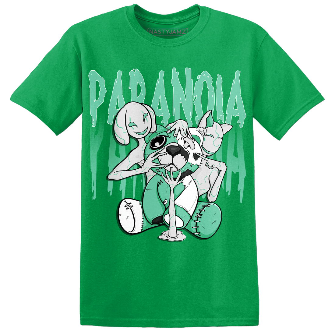 High OG Green Glow 1s T Shirt Match Paranoia BER - NastyJamz