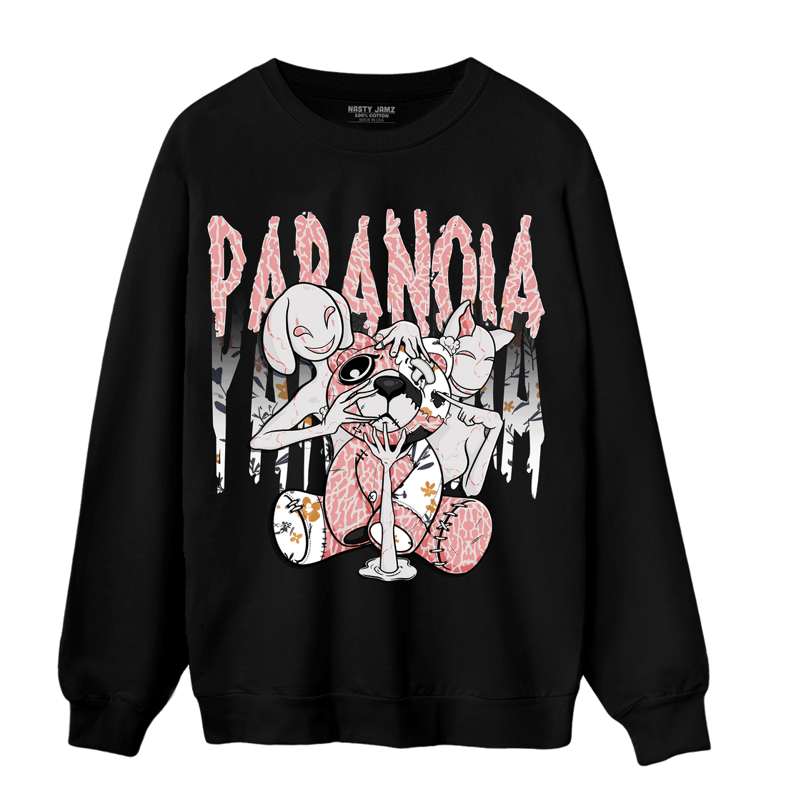 Red Stardust 3s Sweatshirt Match Paranoia BER - NastyJamz