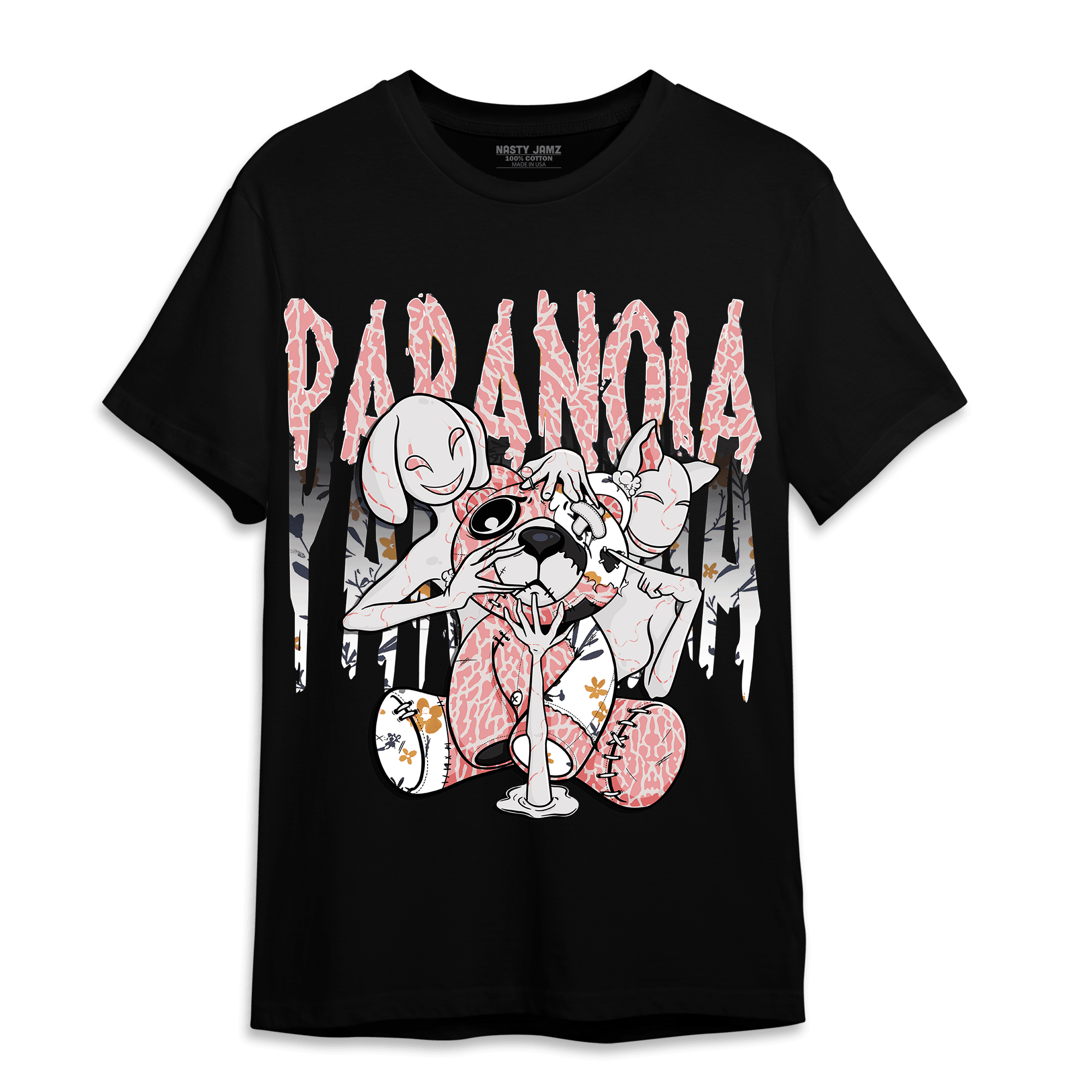 Red Stardust 3s T Shirt Match Paranoia BER - NastyJamz