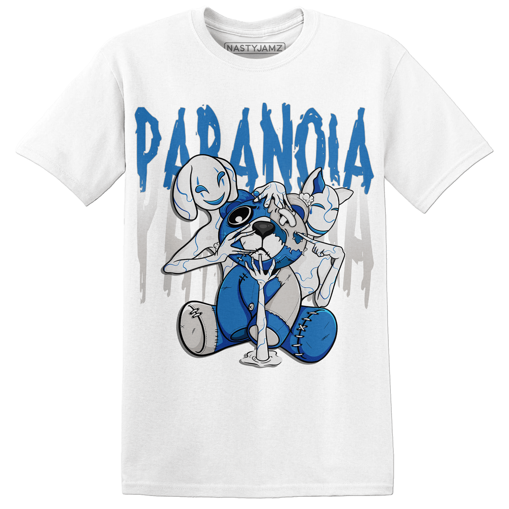 Industrial Blue 4s T Shirt Match Paranoia BER - NastyJamz