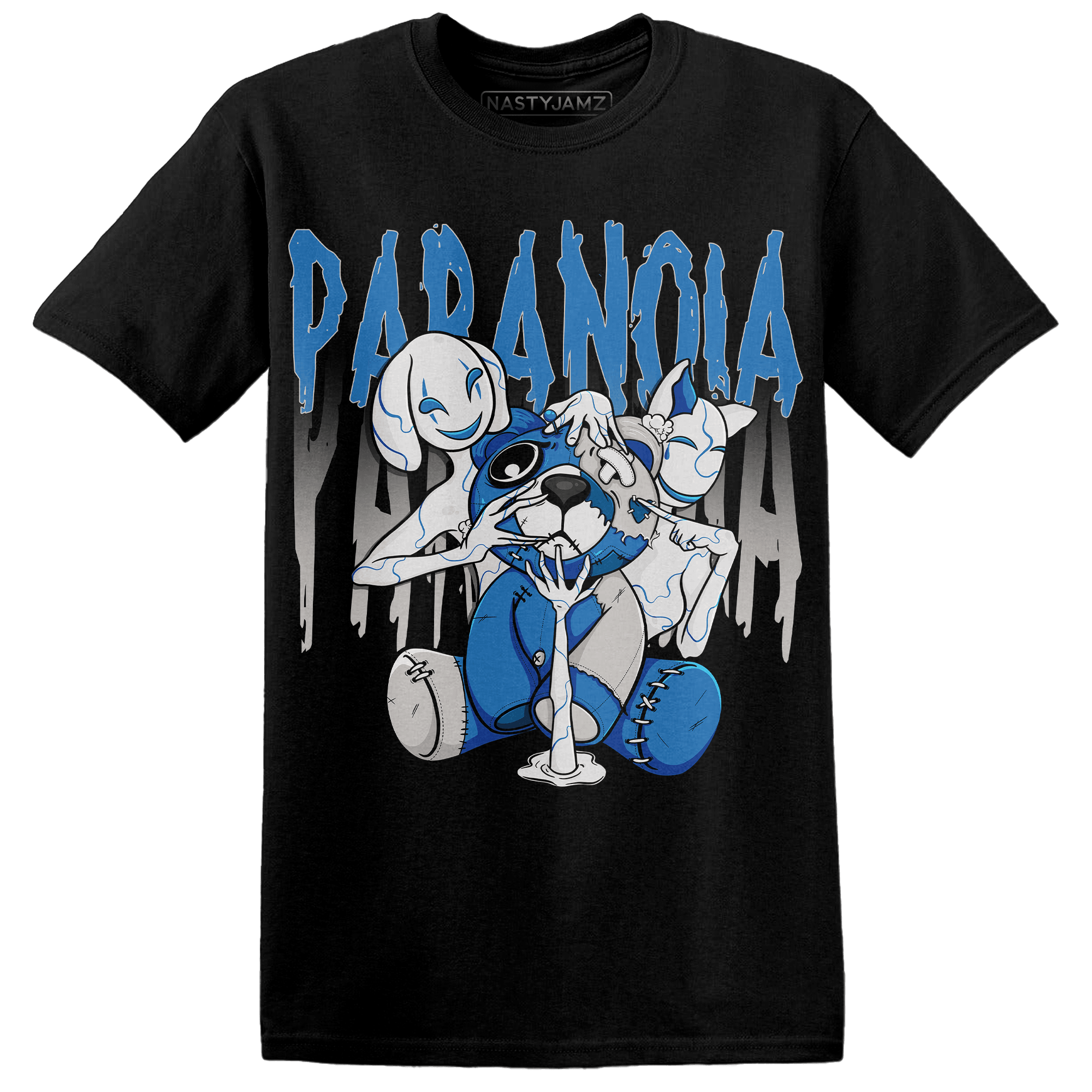 Industrial Blue 4s T Shirt Match Paranoia BER - NastyJamz