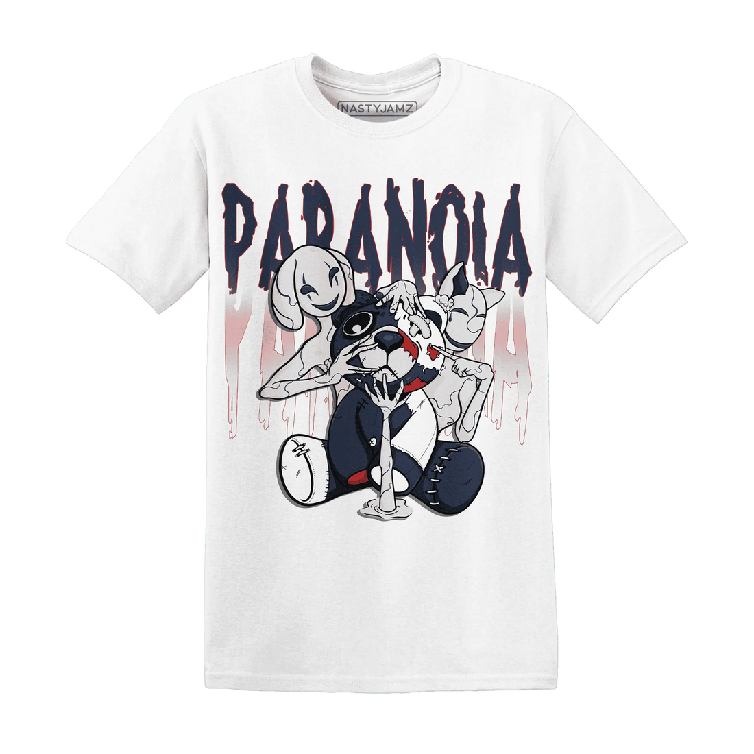 White-Navy-6s-T-Shirt-Match-Paranoia-BER