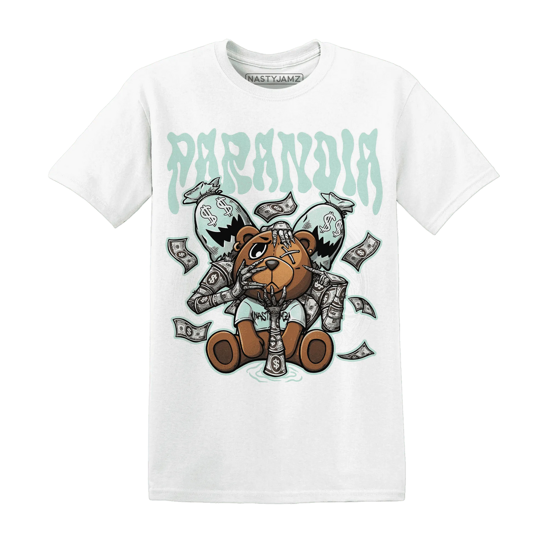 NastyJamz-AF-1-Low-Jade-Ice-White-T-Shirt-Match-Paranoia-Money-BER