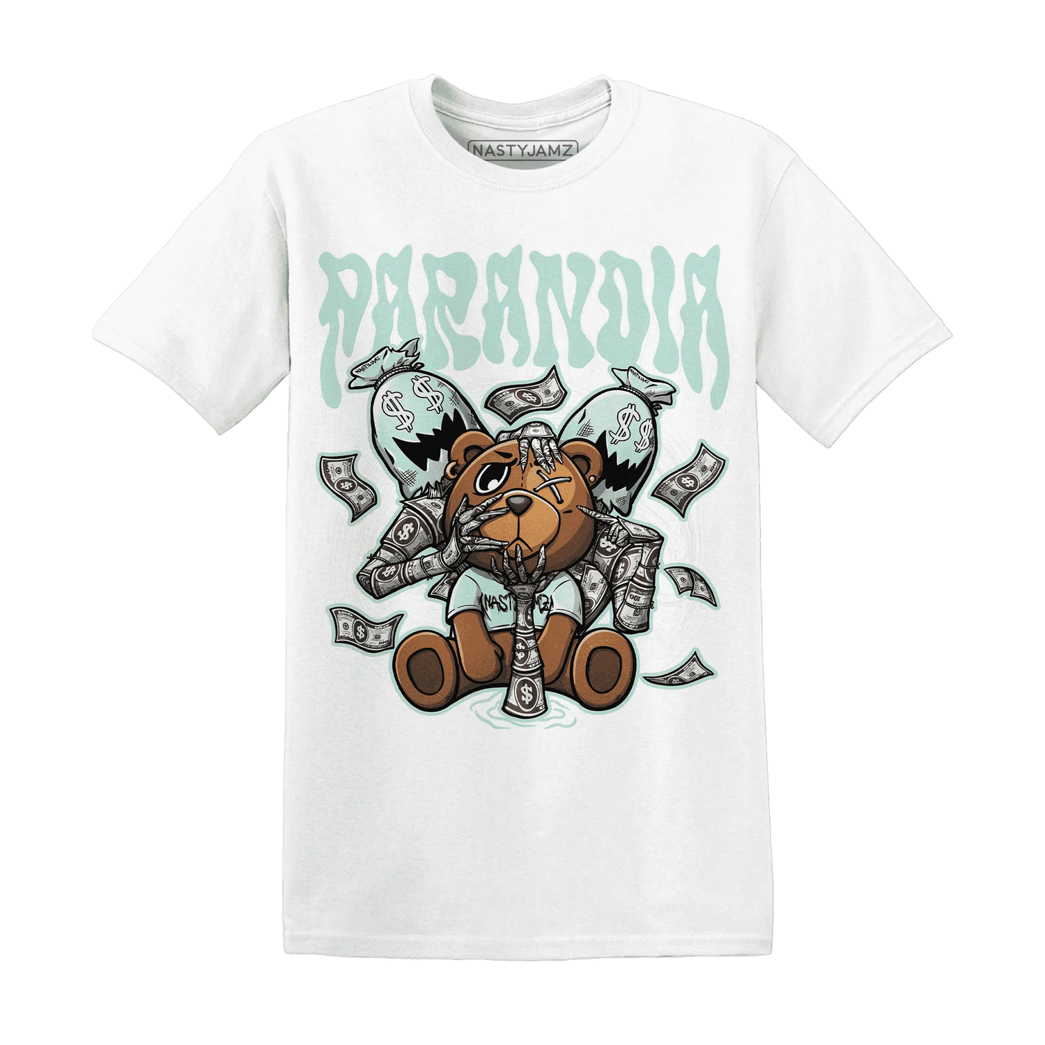 NastyJamz-AF-1-Low-Jade-Ice-White-T-Shirt-Match-Paranoia-Money-BER