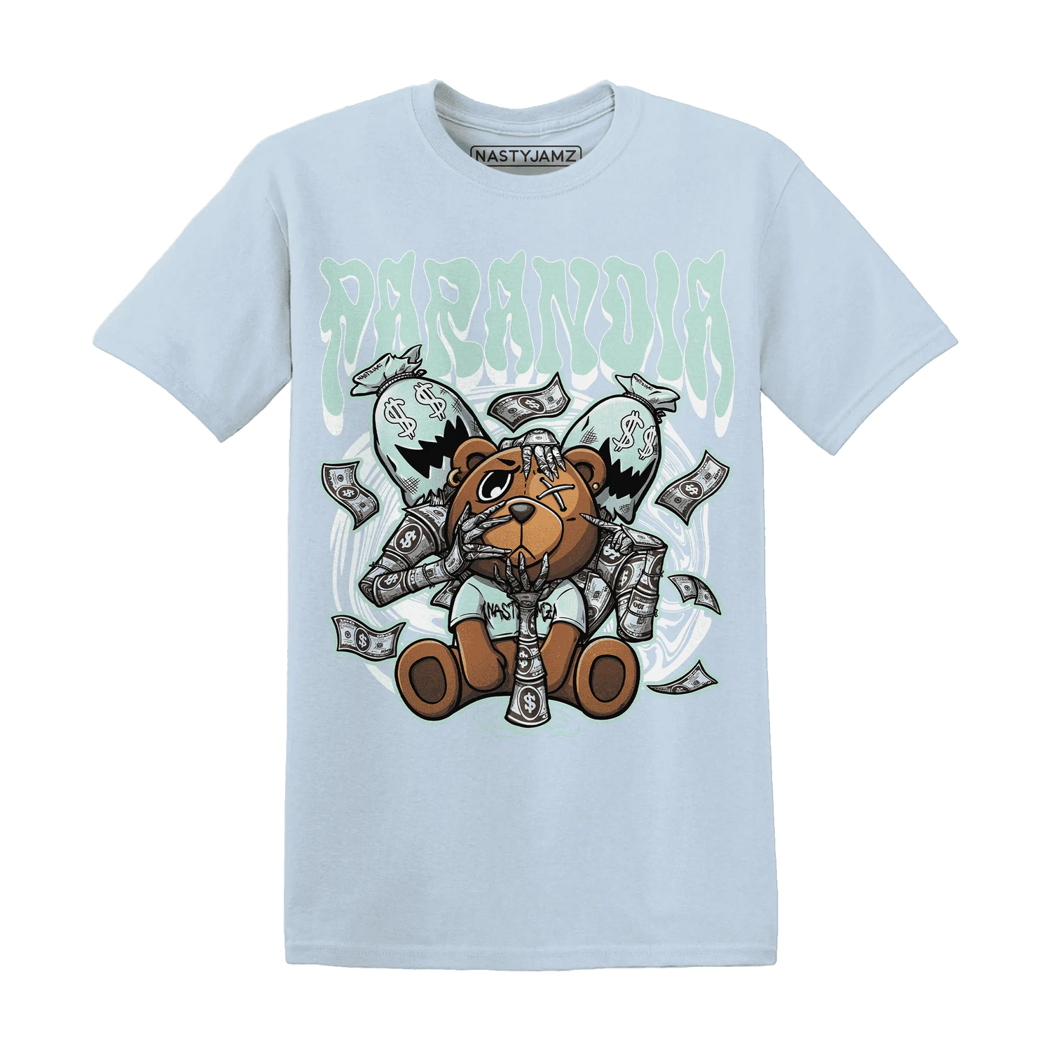 NastyJamz-AF-1-Low-Jade-Ice-White-T-Shirt-Match-Paranoia-Money-BER