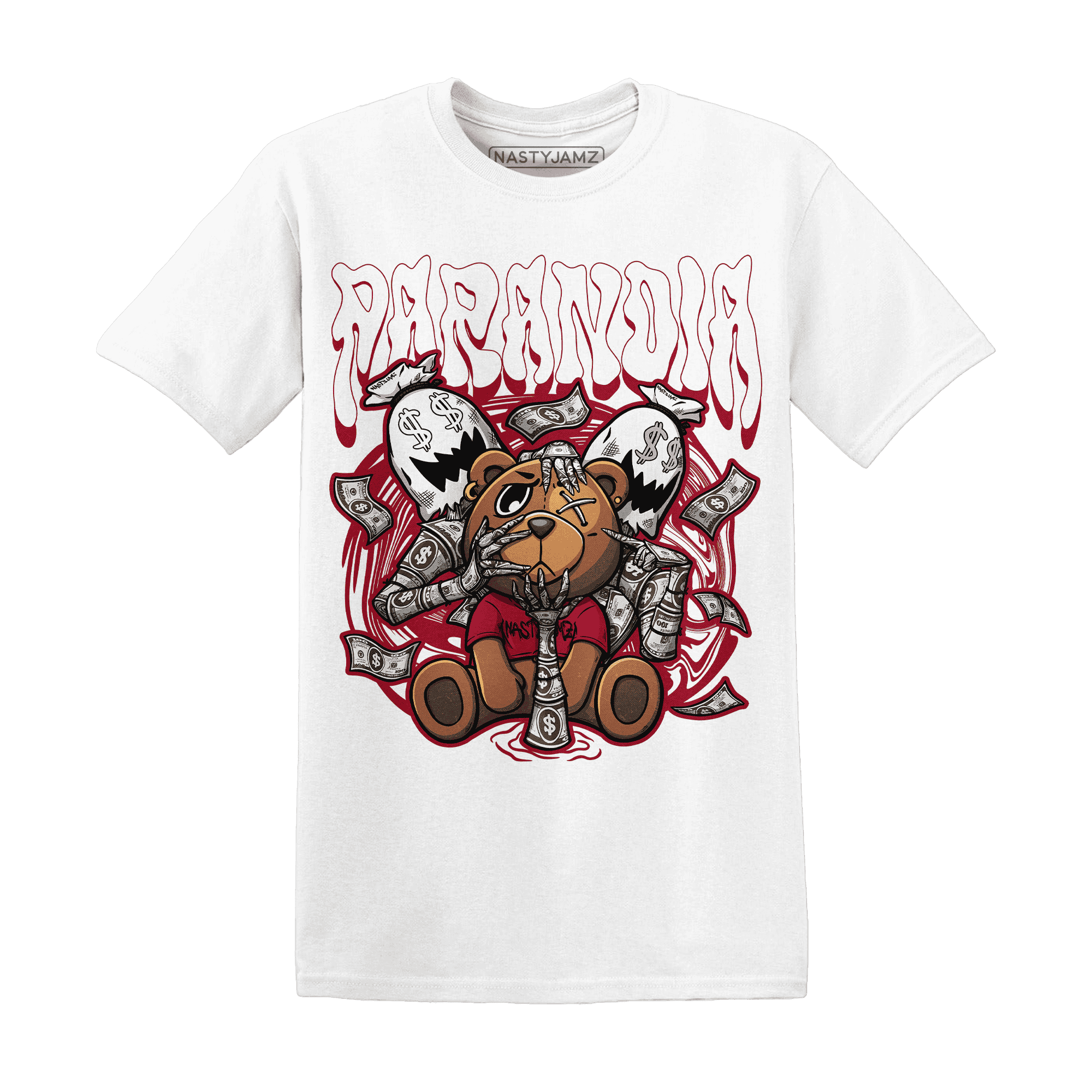 Retro Red Taxi 12s T Shirt Match Paranoia Money BER - NastyJamz