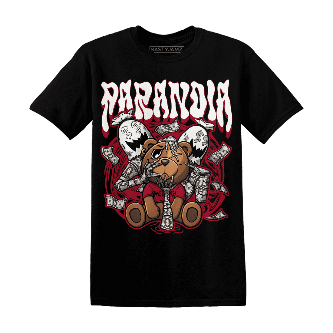 Retro Red Taxi 12s T Shirt Match Paranoia Money BER - NastyJamz