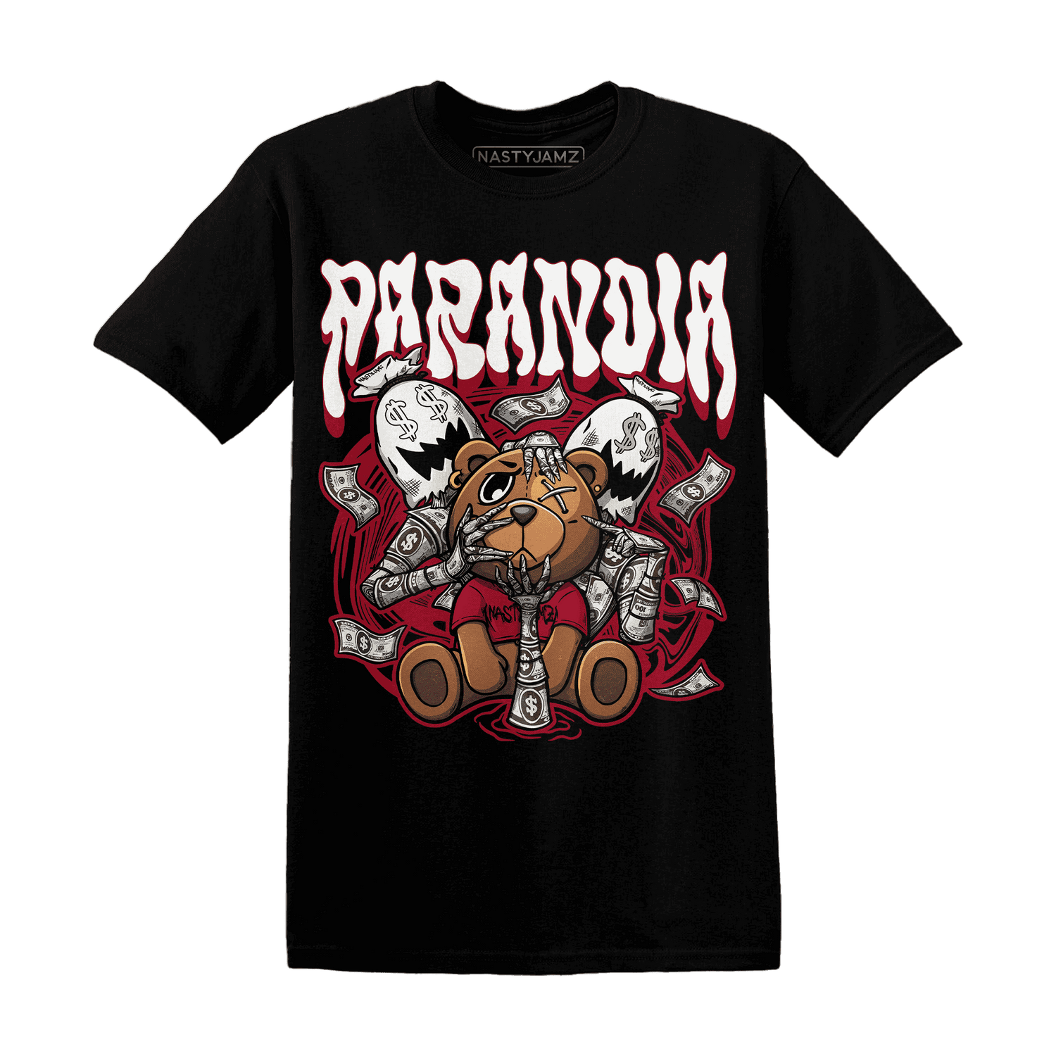 Retro Red Taxi 12s T Shirt Match Paranoia Money BER - NastyJamz