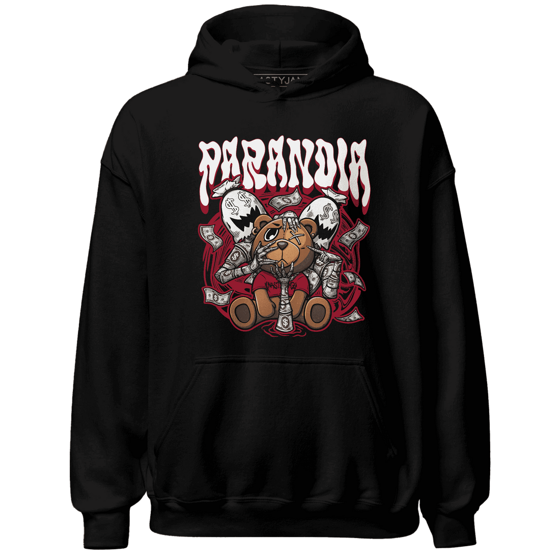 Retro Red Taxi 12s Hoodie Match Paranoia Money BER - NastyJamz