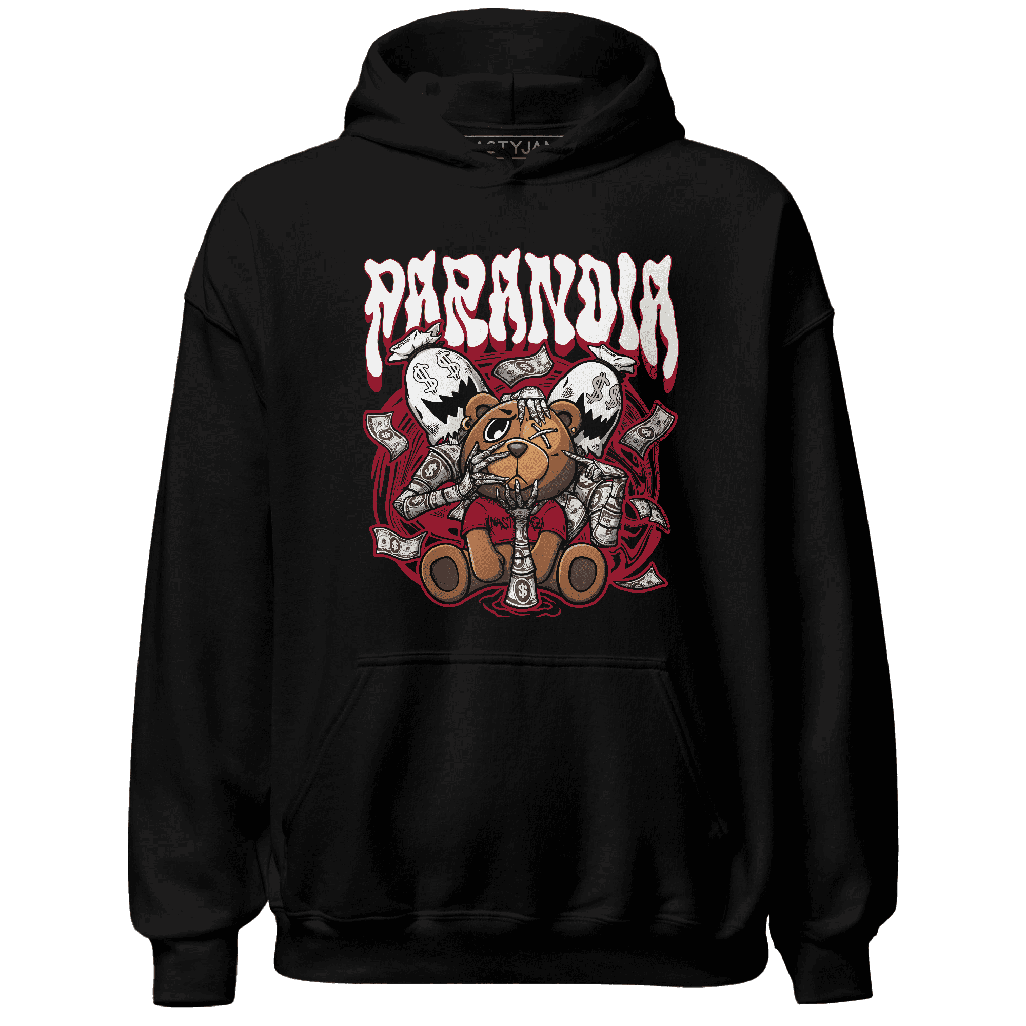 Retro Red Taxi 12s Hoodie Match Paranoia Money BER - NastyJamz