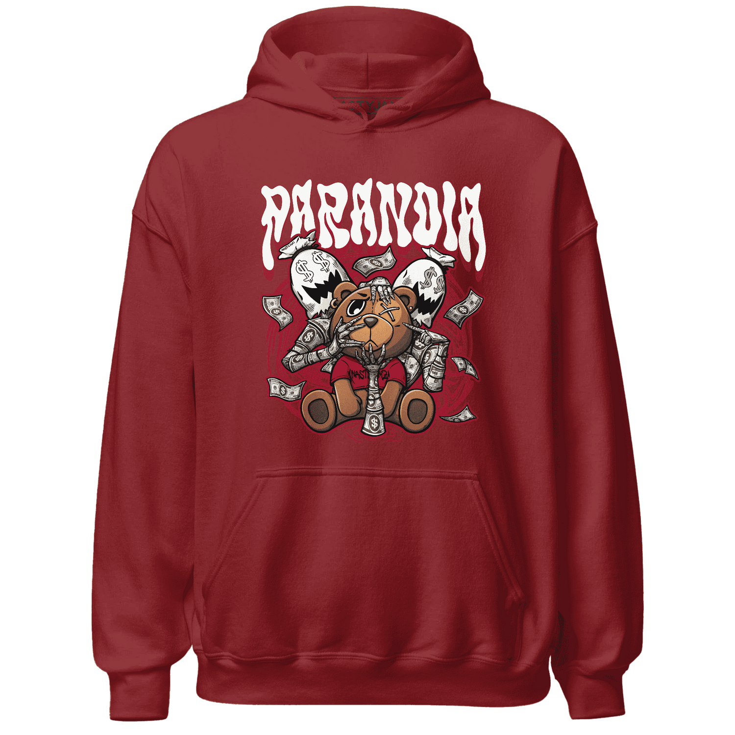 Retro Red Taxi 12s Hoodie Match Paranoia Money BER - NastyJamz