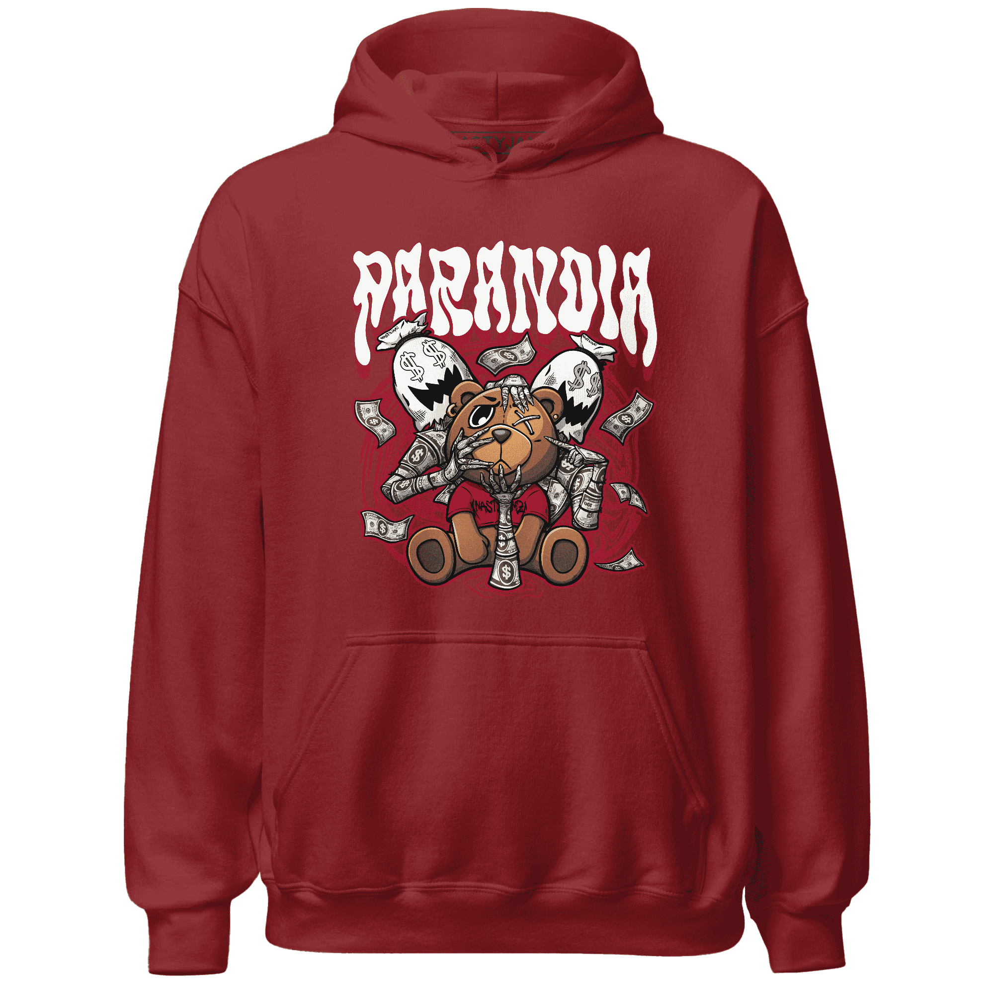 Retro Red Taxi 12s Hoodie Match Paranoia Money BER - NastyJamz