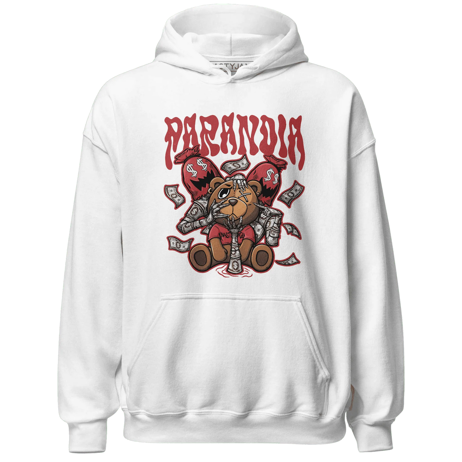 Black-Toe-Reimagined-Red-White-1s-NastyJamz-Hoodie-Match-Paranoia-Money-BER