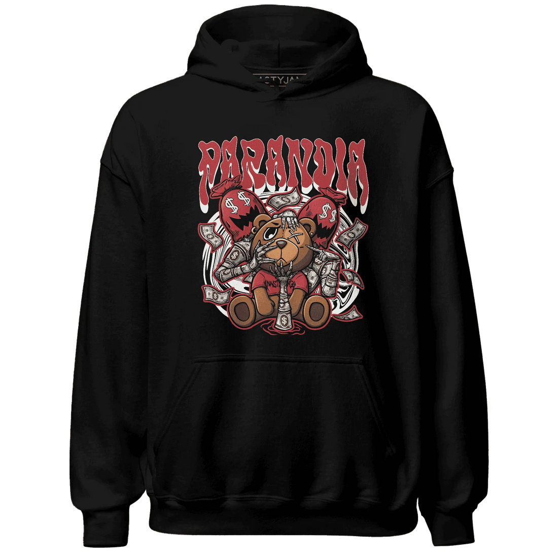 Black-Toe-Reimagined-Red-White-1s-NastyJamz-Hoodie-Match-Paranoia-Money-BER