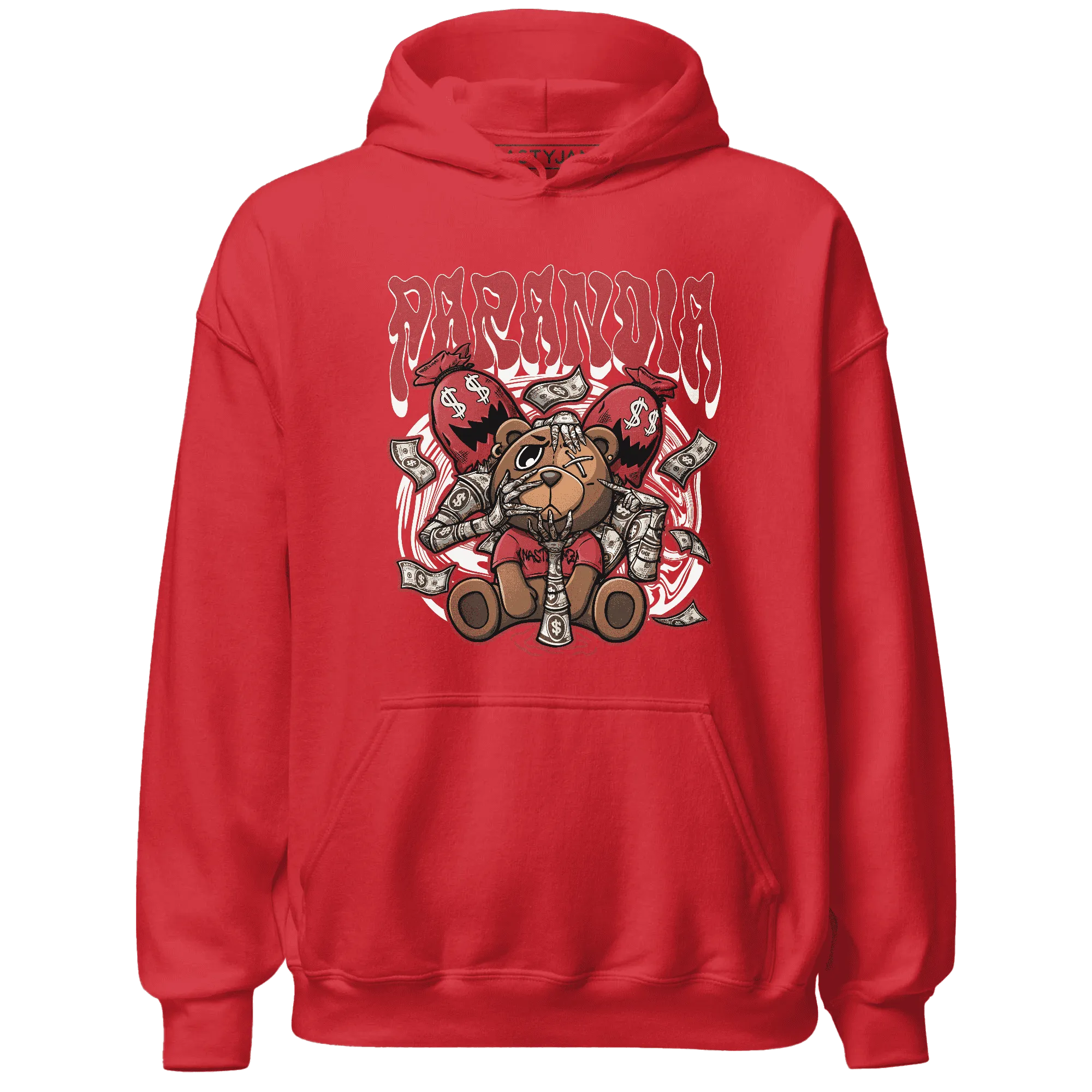 Black-Toe-Reimagined-Red-White-1s-NastyJamz-Hoodie-Match-Paranoia-Money-BER