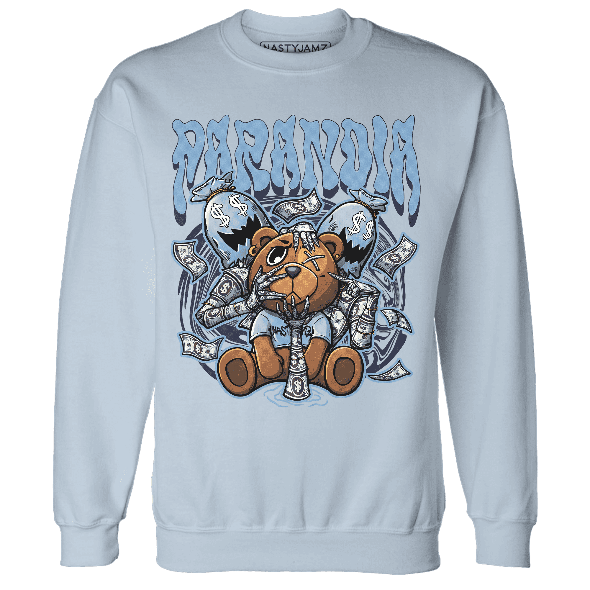 First In Flight 1s Sweatshirt Match Paranoia Money BER - NastyJamz