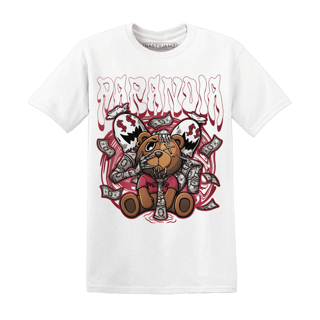 High 85 Metallic Burgundy 1s T Shirt Match Paranoia Money BER - NastyJamz