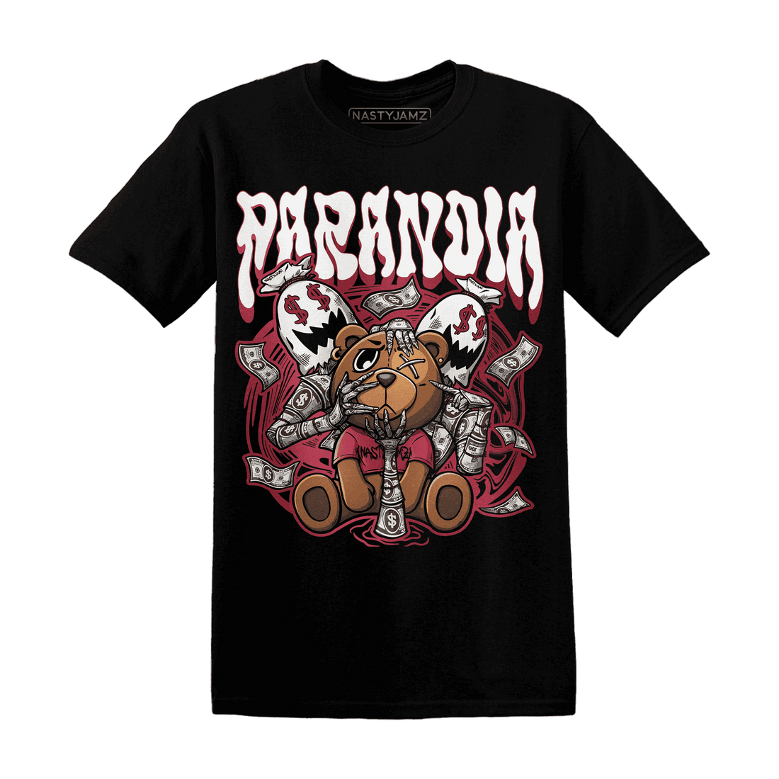 High 85 Metallic Burgundy 1s T Shirt Match Paranoia Money BER - NastyJamz