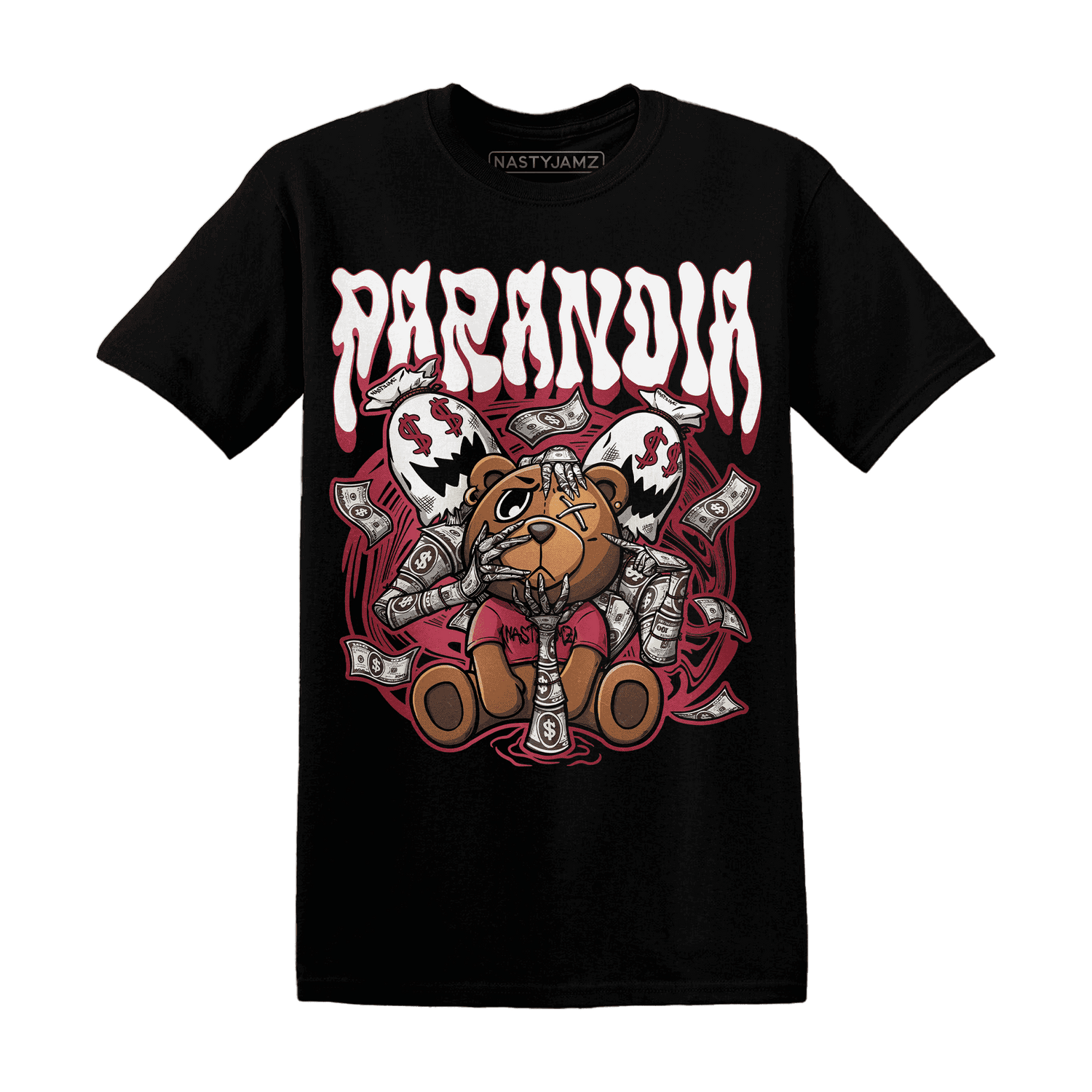 High 85 Metallic Burgundy 1s T Shirt Match Paranoia Money BER - NastyJamz