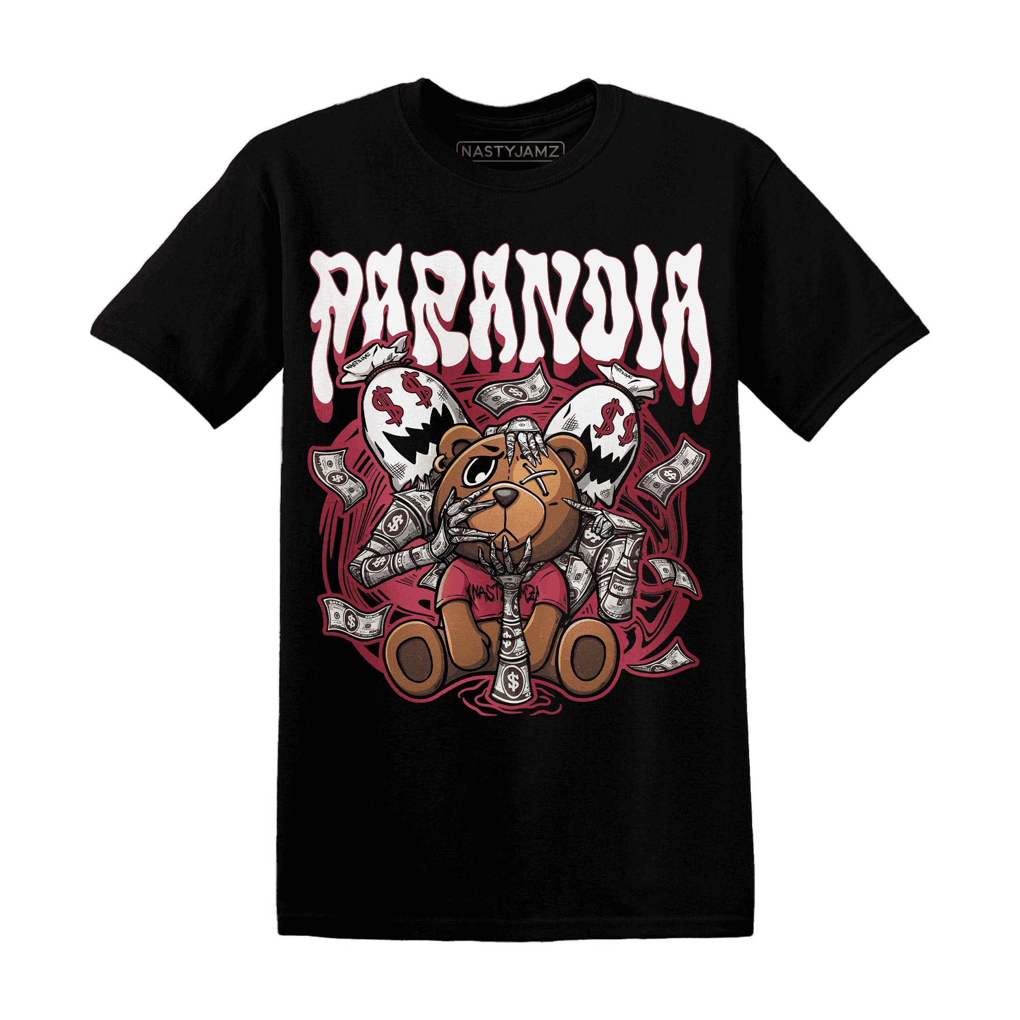 High 85 Metallic Burgundy 1s T Shirt Match Paranoia Money BER - NastyJamz