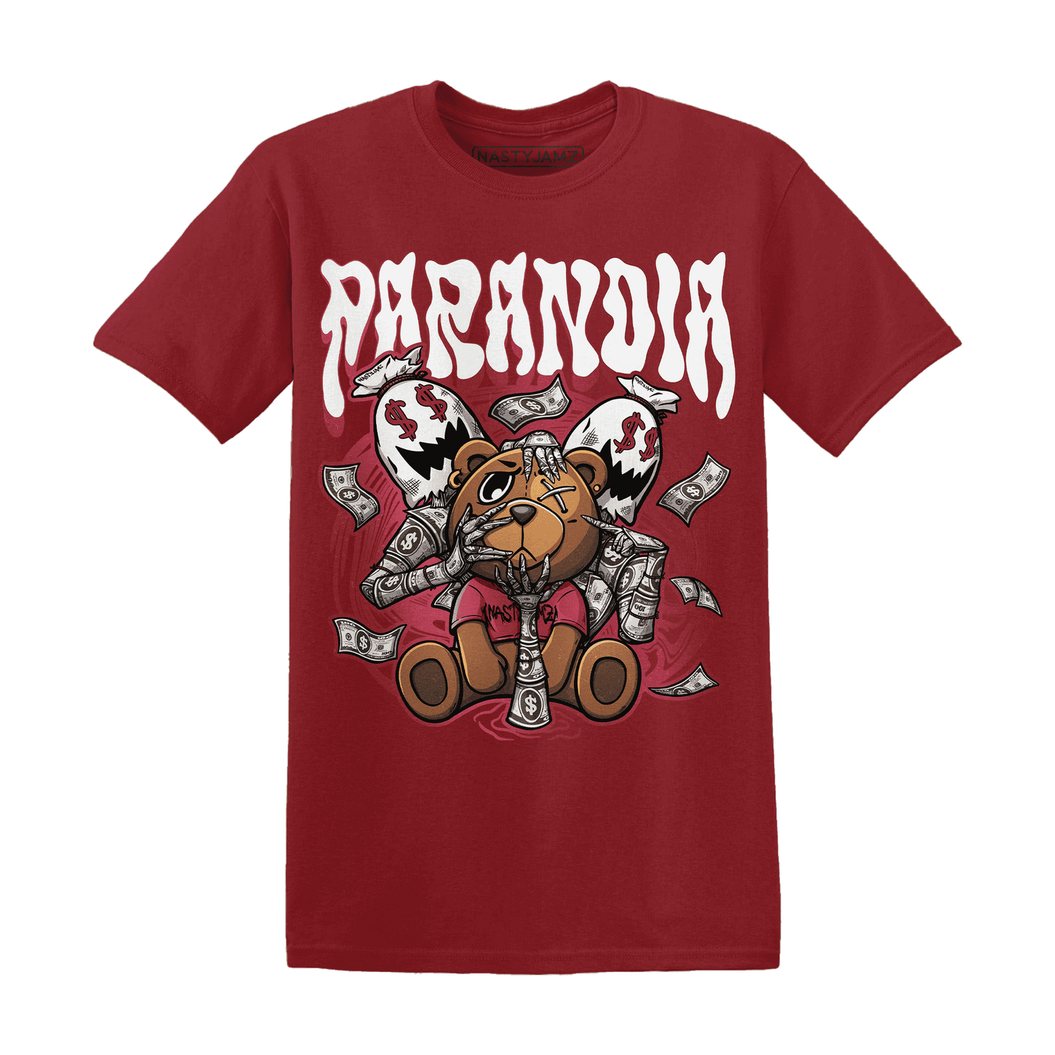 High 85 Metallic Burgundy 1s T Shirt Match Paranoia Money BER - NastyJamz