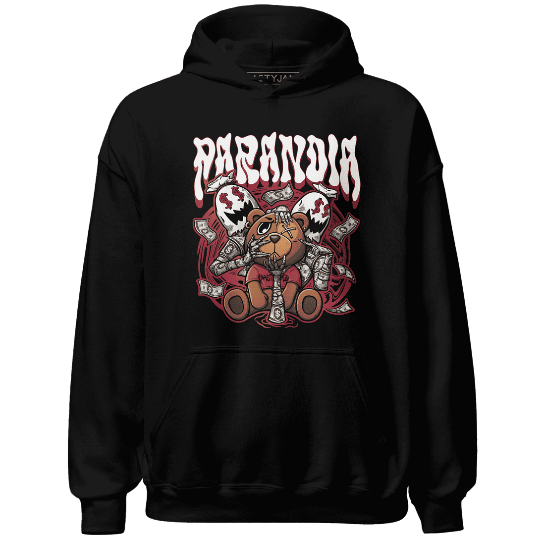 High 85 Metallic Burgundy 1s Hoodie Match Paranoia Money BER - NastyJamz