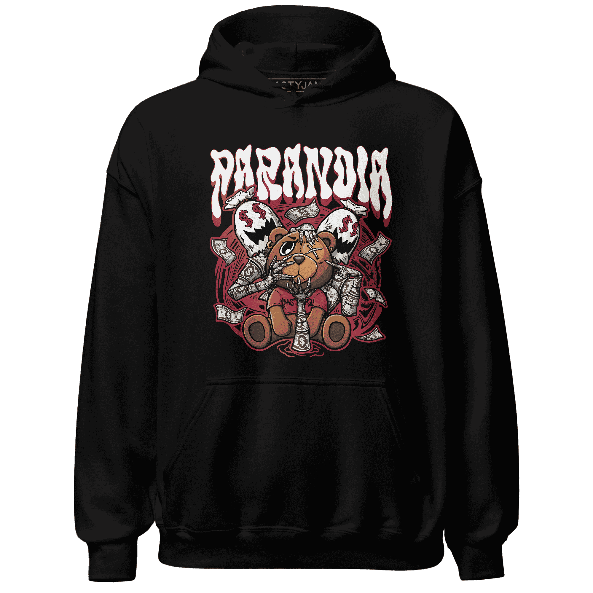 High 85 Metallic Burgundy 1s Hoodie Match Paranoia Money BER - NastyJamz