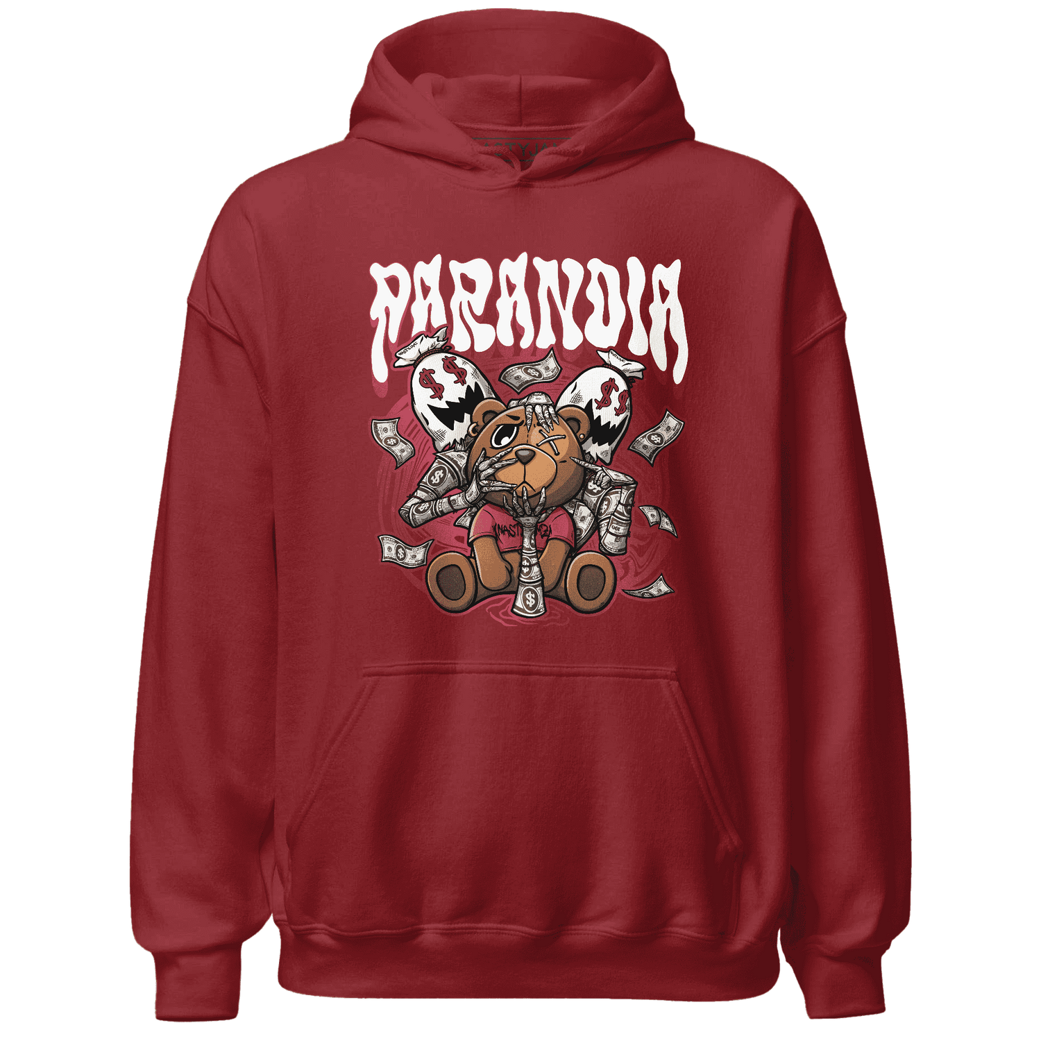 High 85 Metallic Burgundy 1s Hoodie Match Paranoia Money BER - NastyJamz