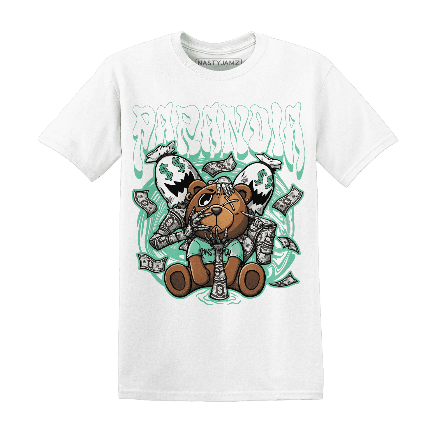 High OG Green Glow 1s T Shirt Match Paranoia Money BER - NastyJamz