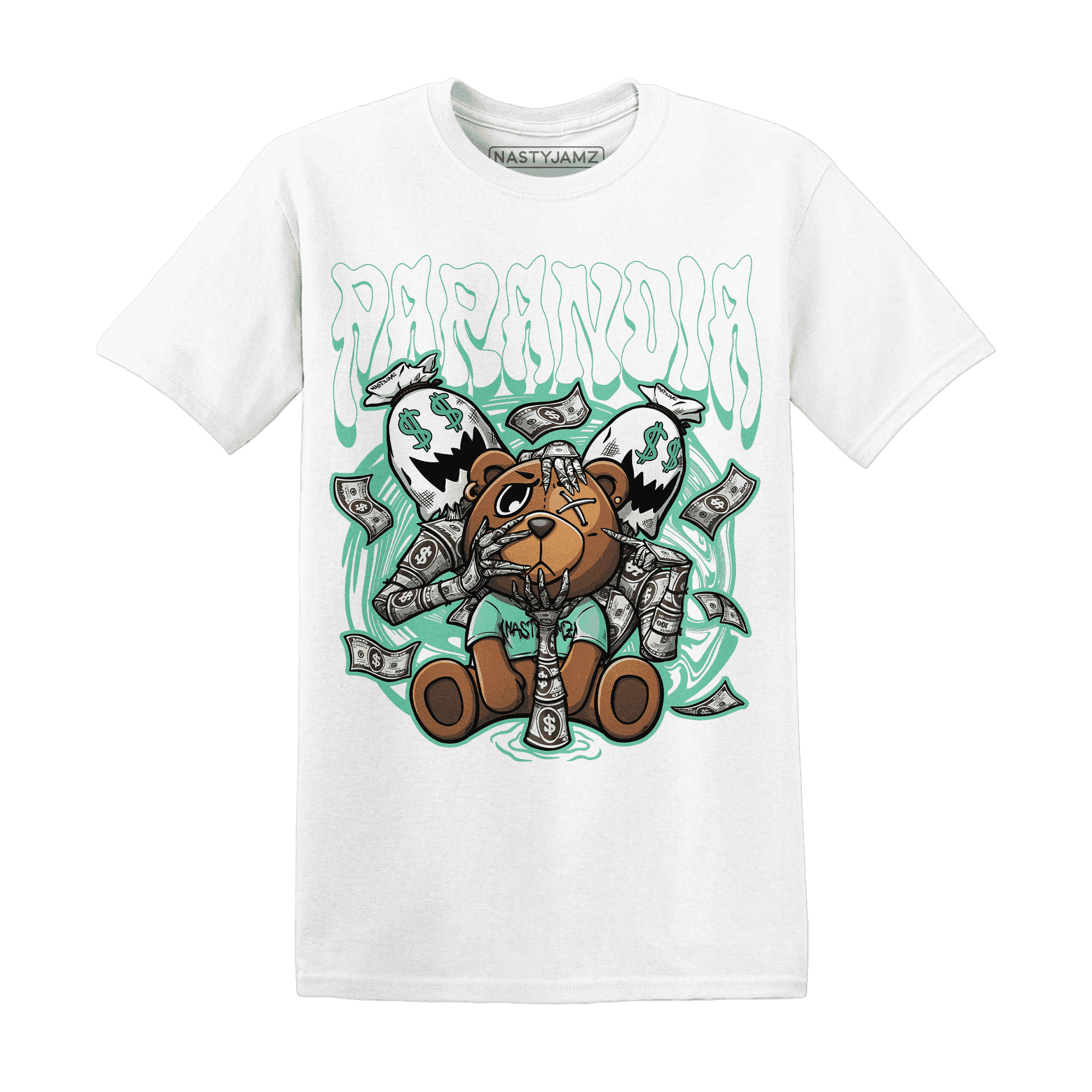 High OG Green Glow 1s T Shirt Match Paranoia Money BER - NastyJamz