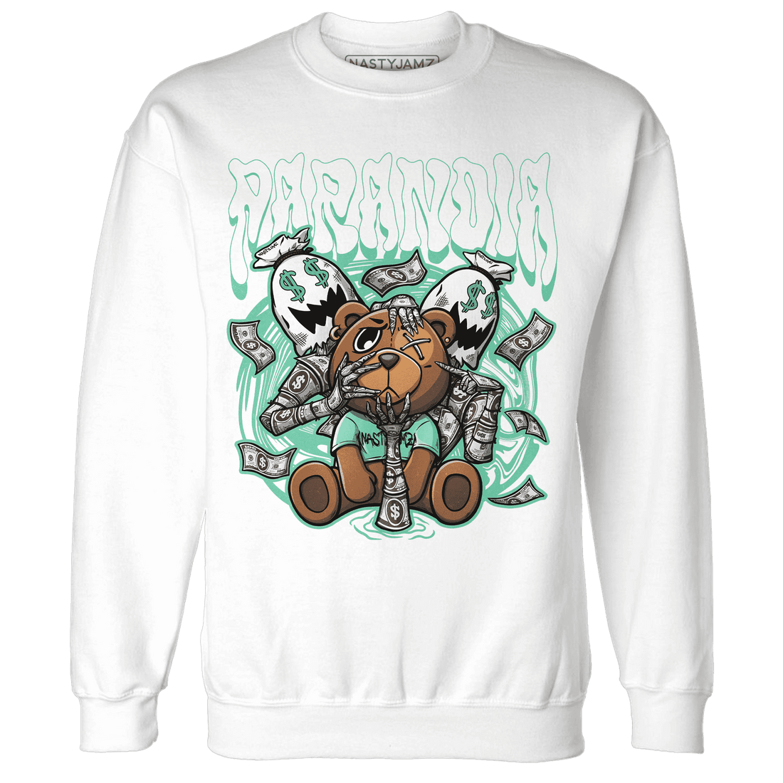 High OG Green Glow 1s Sweatshirt Match Paranoia Money BER - NastyJamz