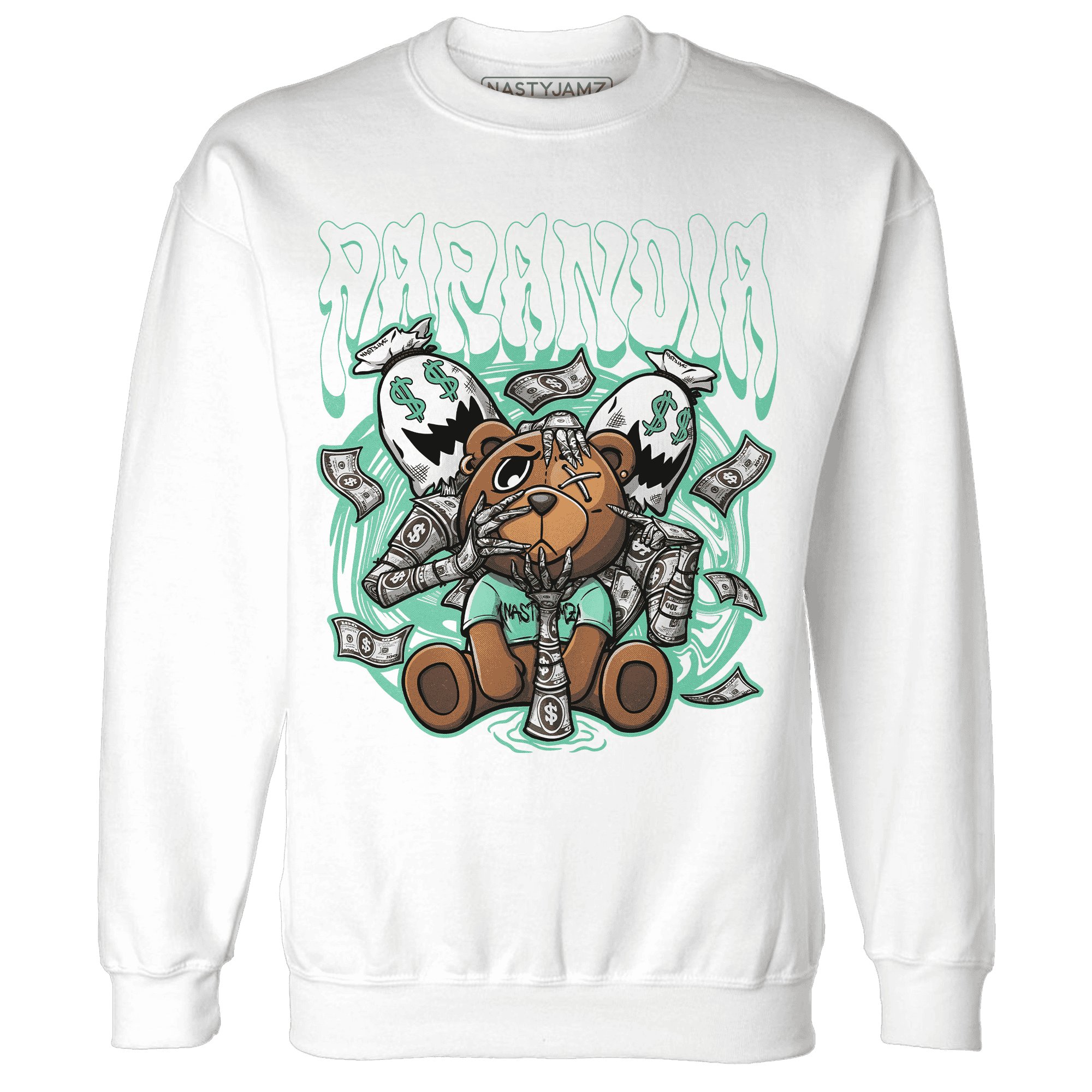 High OG Green Glow 1s Sweatshirt Match Paranoia Money BER - NastyJamz