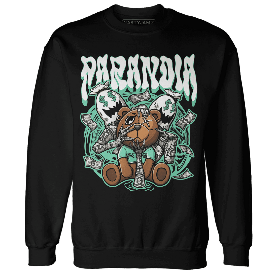 High OG Green Glow 1s Sweatshirt Match Paranoia Money BER - NastyJamz