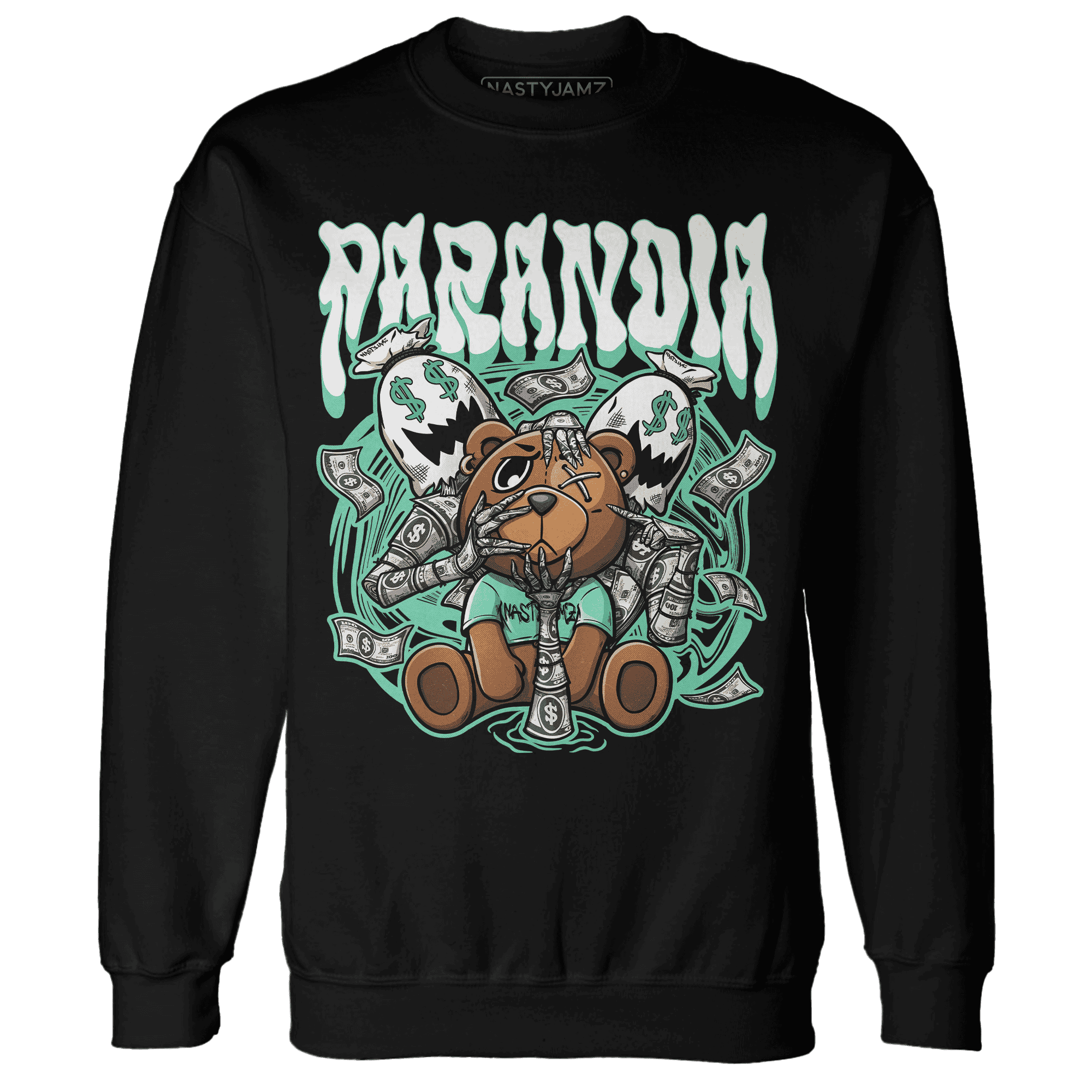 High OG Green Glow 1s Sweatshirt Match Paranoia Money BER - NastyJamz