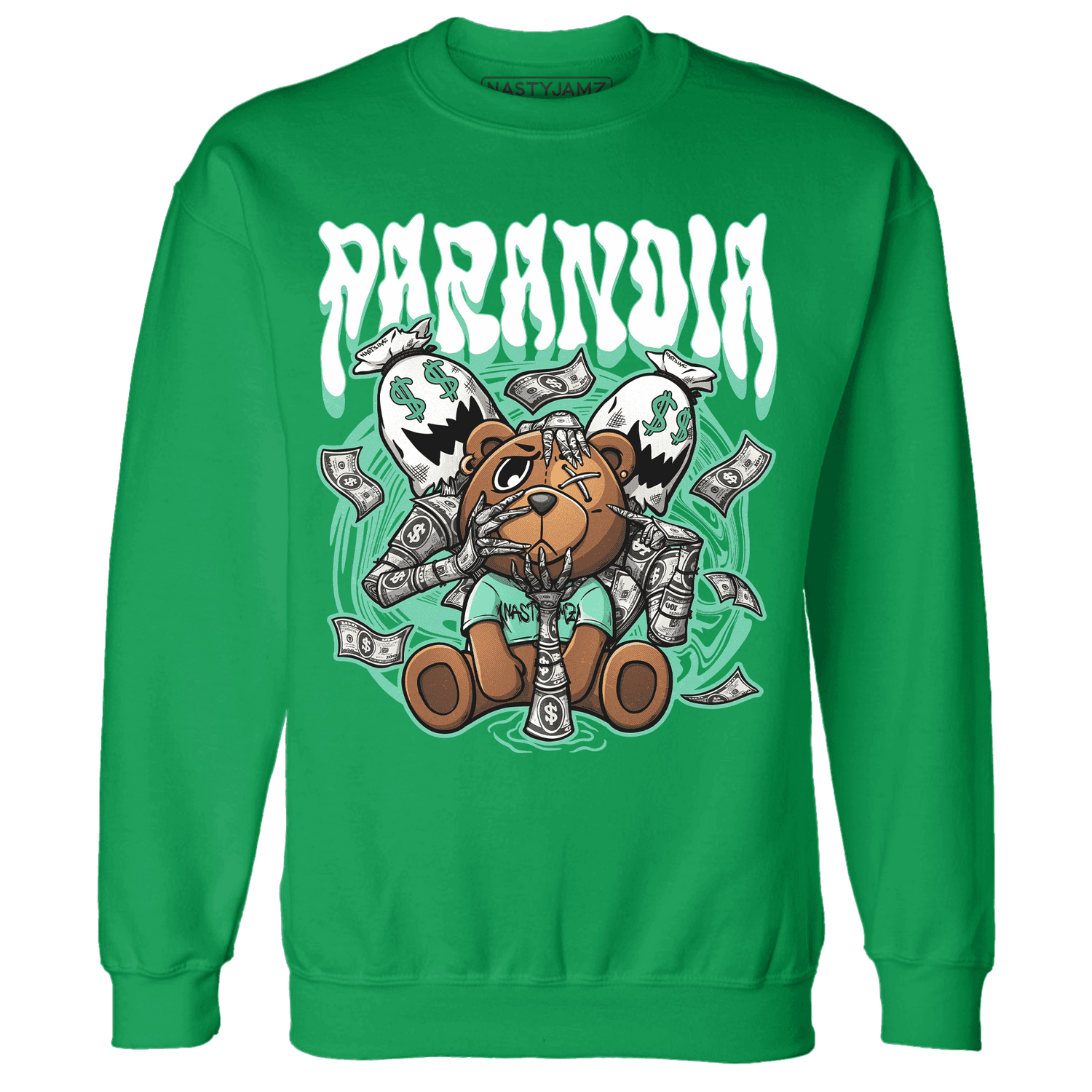 High OG Green Glow 1s Sweatshirt Match Paranoia Money BER - NastyJamz