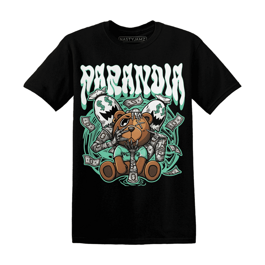High OG Green Glow 1s T Shirt Match Paranoia Money BER - NastyJamz